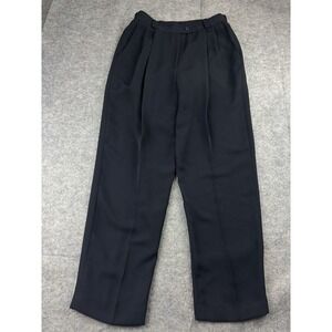 Ingenuity Women's 12 Dress Pants Black Pleated High Rise Trousers Old‎ Money VTG
